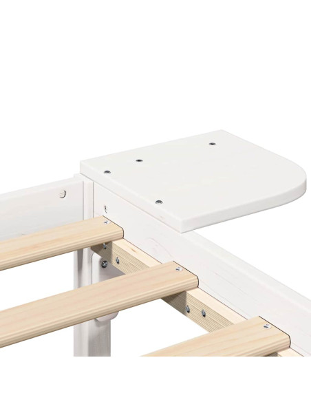 Struttura del letto Bianco 90 x 190 cm Pino massello