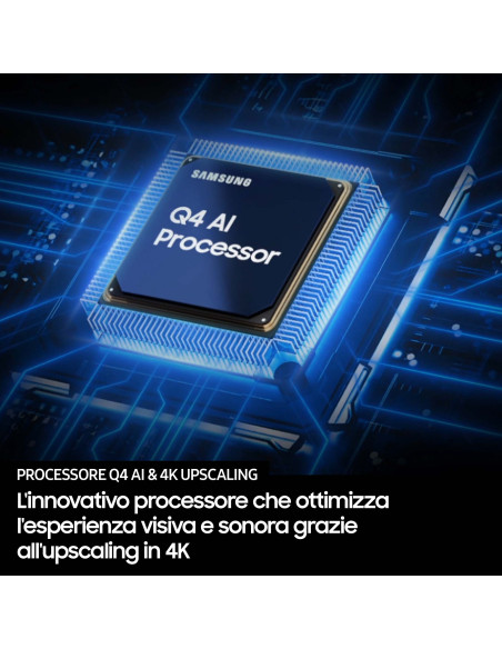 Samsung QLED AI TV 75" QE75Q7FAAUXZT 4K, Processore Q4 AI, 4K Upscaling, Color Booster Pro, OTS Lite, Slim Look Design, Vision A