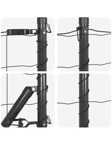 Recinzione con Posto Grigio 0,8 x 25 m Acciaio