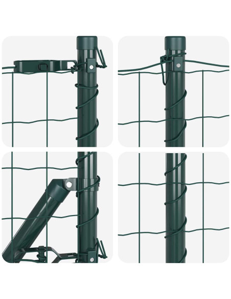 Recinzione con Posto Verde 0,6 x 25 m Acciaio e PVC