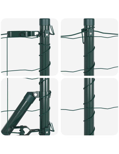 Recinzione con Posto Verde 0,6 x 25 m Acciaio e PVC