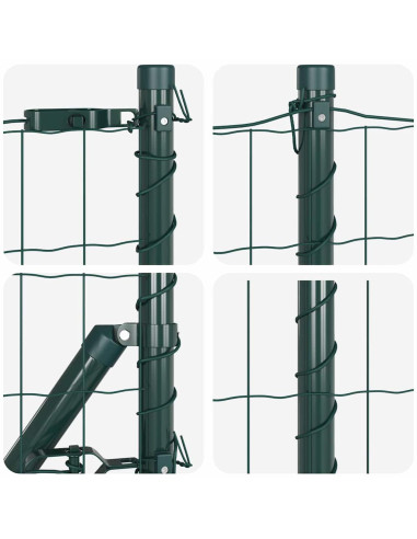 Recinzione con Posto Verde 0,6 x 50 m Acciaio e PVC