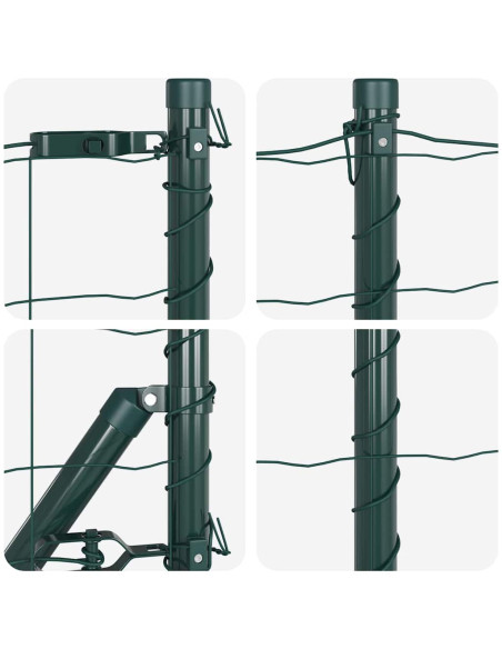 Recinzione con Posto Verde 0,6 x 50 m Acciaio e PVC