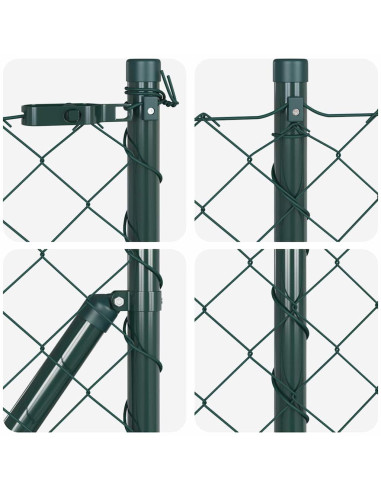 Palo della recinzione Verde 25 x 0,6 m (rete di 60 x 60 mm)