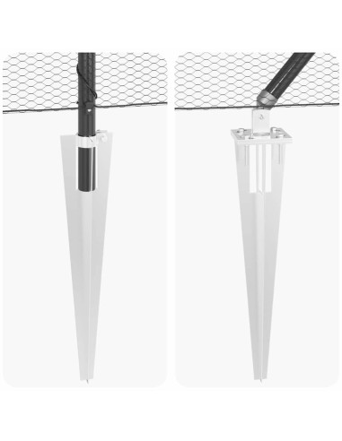 Palo della recinzione Grigio 50 x 0,8 m (maglia da 13 mm)