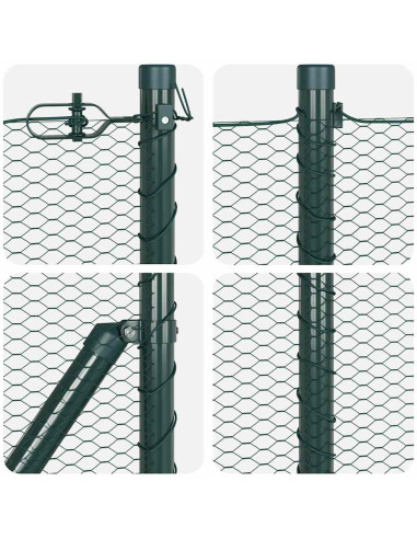 Palo della recinzione Verde 50 x 0,6 m (rete da 13 mm)