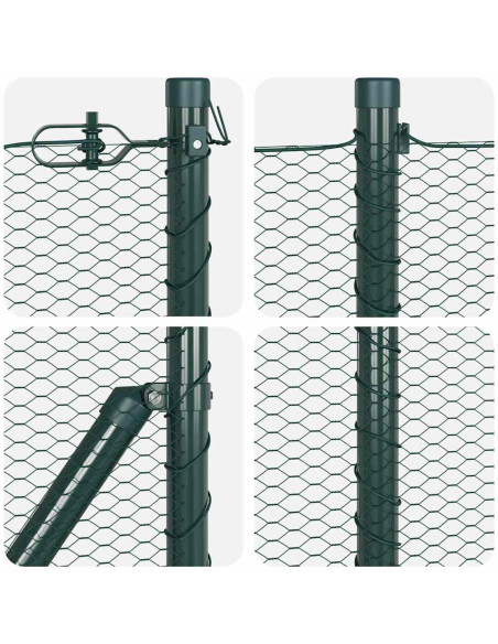 Palo della recinzione Verde 50 x 0,6 m (rete da 13 mm)