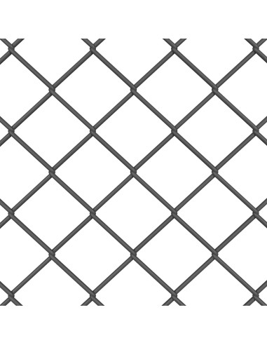 Recinzione a rete metallica Grigio 10 x 1 m Acciaio