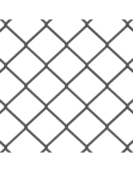 Recinzione a rete metallica Grigio 10 x 1 m Acciaio