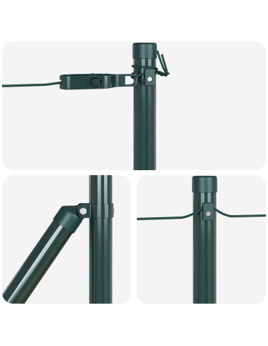 Palo della recinzione 13 pcs Verde Acciaio