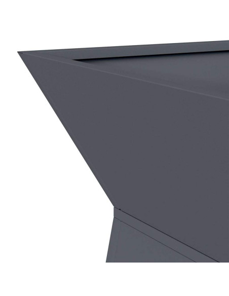 Vaso a Pilastro 2 pcs Antracite 35 x 35 x 73 cm