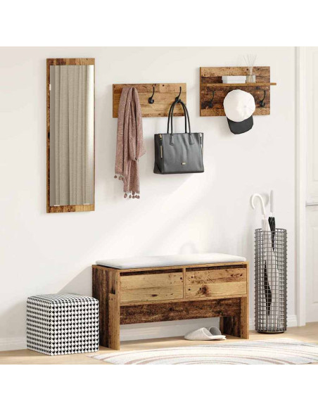 Set mobili da ingresso 4 pcs Legno vecchio Legno multistrato