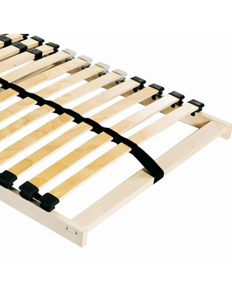 Base a doghe Marrone 140 x 190 cm Legno massello di faggio