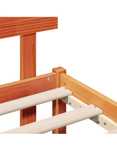 Struttura del letto Marrone 200 x 200 cm Legno massello di pino