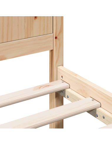 Struttura del letto Marrone 150 x 200 cm Legno massello di pino