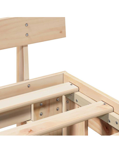 Struttura del letto Naturale 75 x 190 cm Pino massello