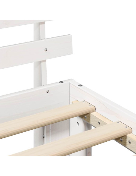 Struttura del letto Bianco 180 x 200 cm Pino massello