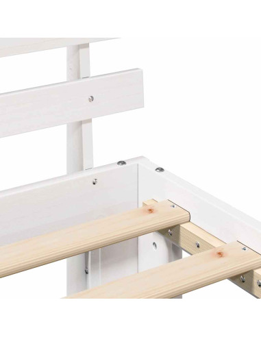 Struttura del letto Bianco 75 x 190 cm Pino massello