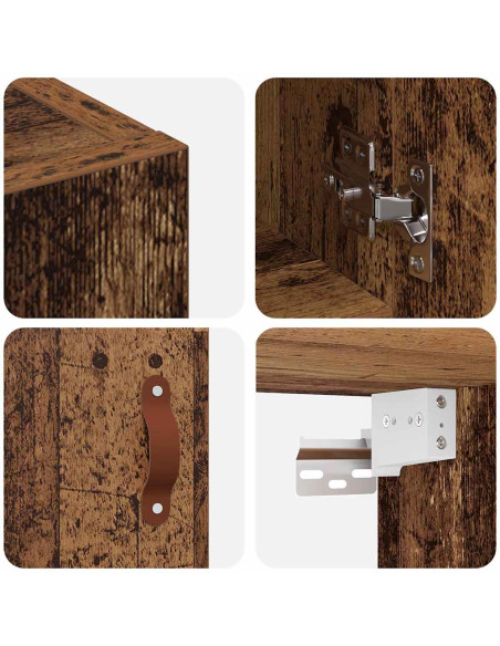 Armadietto a muro Legno vecchio 60 x 31 x 60 cm