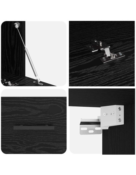 Armadietto a muro Rovere nero 100 x 36.5 x 35 cm