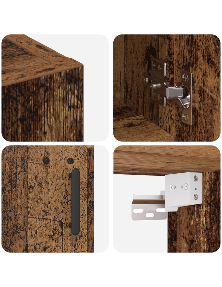 Mobiletto a muro Legno vecchio 60 x 31 x 70 cm