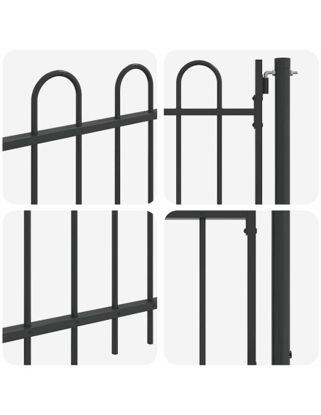 Cancello per recinzione con blocco Grigio 103 x 250 cm
