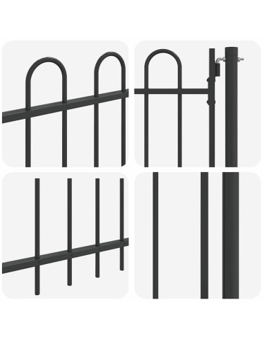 Cancello per recinzione con blocco Grigio 103 x 150 cm