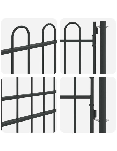 Cancello per recinzione con blocco Grigio 103 x 250 cm