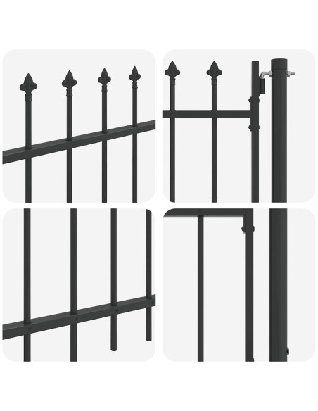 Cancello per recinzione con blocco Grigio 103 x 250 cm
