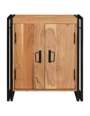 Armadio da Notte Marrone legno massello di acacia