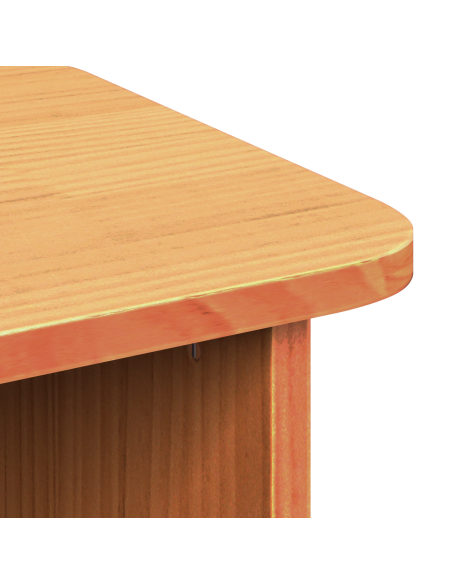 Tavolino da salotto 2 pcs Marrone cerato Legno di pino massello