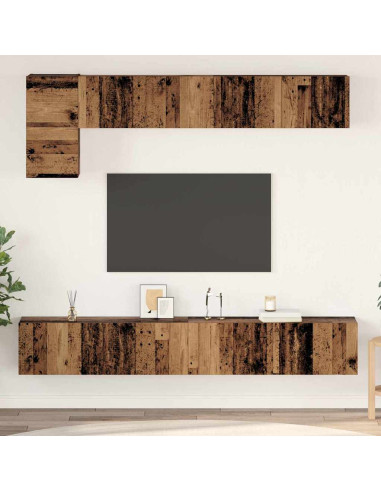 Set mobile TV 5 pcs Legno vecchio Legno multistrato