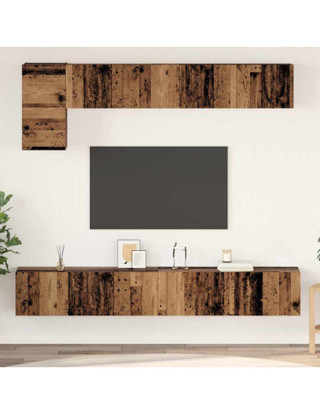 Set mobile TV 5 pcs Legno vecchio Legno multistrato