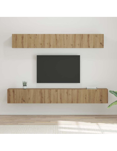 Set mobile TV 5 pcs Rovere artigianale Legno multistrato