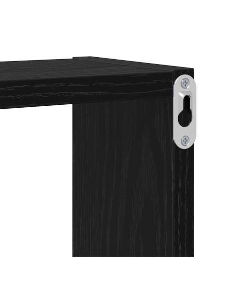 Cubo da Parete Rovere nero 96 x 12 x 64 cm Legno multistrato