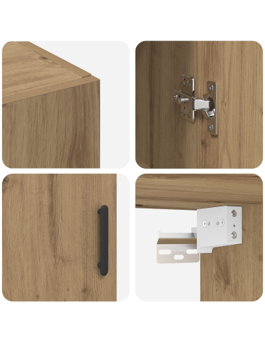 Armadietto a muro Rovere artigianale 69,5 x 34 x 90 cm