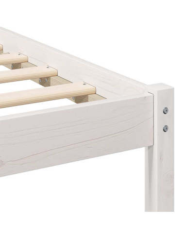 Struttura del letto Bianco 150 x 200 cm Pino massello