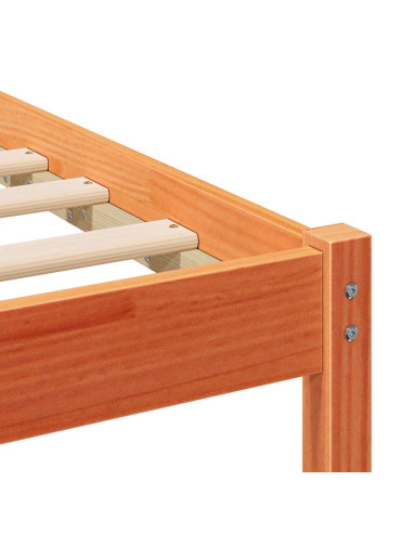 Struttura del letto Marrone cerato 140 x 190 cm Pino massello