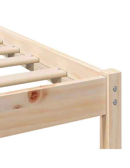 Struttura del letto Marrone 90 x 200 cm Pino massello