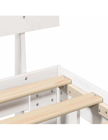 Struttura del letto Bianco 160 x 200 cm Pino massello