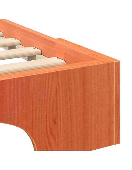 Struttura del letto Marrone 160 x 210 cm Pino massello