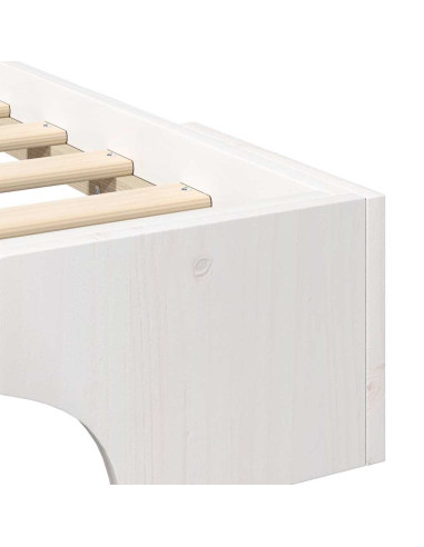 Struttura del letto Bianco 90 x 220 cm Pino massello