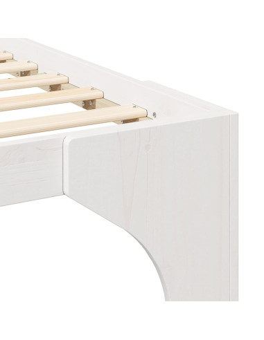 Struttura del letto Bianco 180 x 200 cm Pino massello