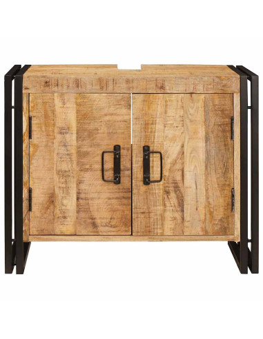 Armadio sottolavello con porta Marrone Legno di mango massello