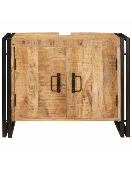 Armadio sottolavello con porta Marrone Legno di mango massello