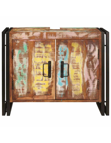 Armadio sottolavello Multicolore Legno Recuperato Massello