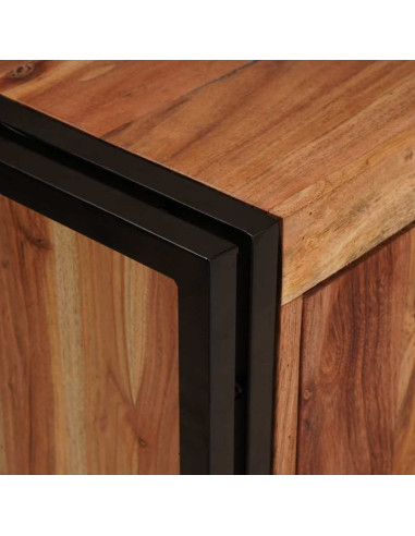 Armadio sottolavello con porta Marrone Legno di Acacia Massello