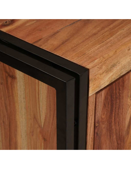 Armadio sottolavello con porta Marrone Legno di Acacia Massello