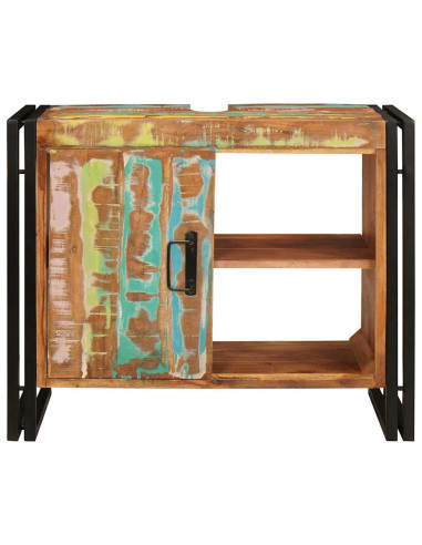 Armadio sottolavello Multicolore Legno Recuperato Massello