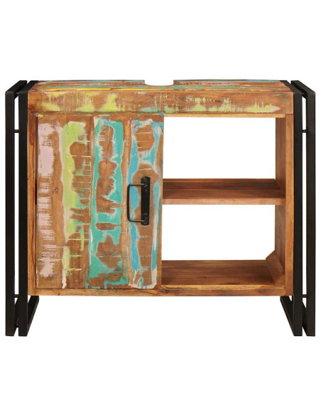 Armadio sottolavello Multicolore Legno Recuperato Massello